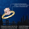 thumbnail image 2 of Gem Stone King 14K Yellow Gold Peach Nano Morganite Engagement Ring for Women | 4.73 Cttw | Oval 12X10MM | Gemstone October Birthstone | Size 6, 2 of 6