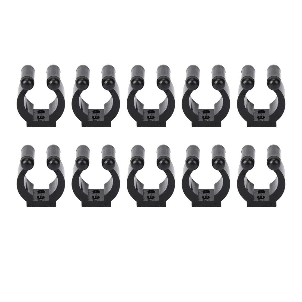 Fishing Rod Storage Clips 2 Style & 10pcs Each Style Big for Hold Handle 20 Pieces Small for Hold Pole with Screws Fishing Pole Holder Clip Storage Rack