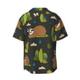 thumbnail image 2 of Fotbe Funny Sloths In The Forest print Short Sleeve Button Down Shirts for Men Casual Summer Beach Wrinkle Free Shirt-X-Large, 2 of 7