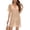Khaki, variant on Cozyvia Women's Swimsuit Coverup Crochet Bathing Suit, Short Sleeve Knit Beach Dress Hollow Out Mini Dress, Summer Sweater Outfits for Women - Black L