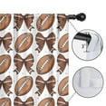 thumbnail image 4 of Blackout Kids Curtains,Brown Footballs and Bows Pattern Childrens Insulated Curtains Set Of 2,Bedroom Essentials,Toddler Room Decor 42"x84", 4 of 5