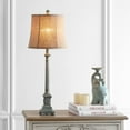 thumbnail image 2 of Safavieh Collin 35.1" Traditional Antique Blue Table Lamps with Brown Solid Print Shades, 2 of 5