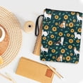thumbnail image 3 of HELLHERO Cat and Sunflower Pattern Book Sleeve Protector Pouch Storage & Portability Polyester Fabric Book Protection Book Storage Bag with Lightweight, 3 of 8