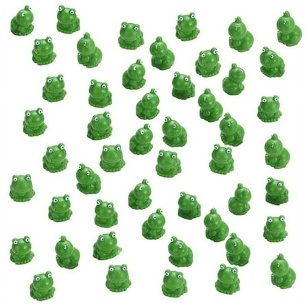 100 Pcs Mini Frog Garden Decor Green Figurines Miniature Home Tiny Plastic Frogs Fairy
