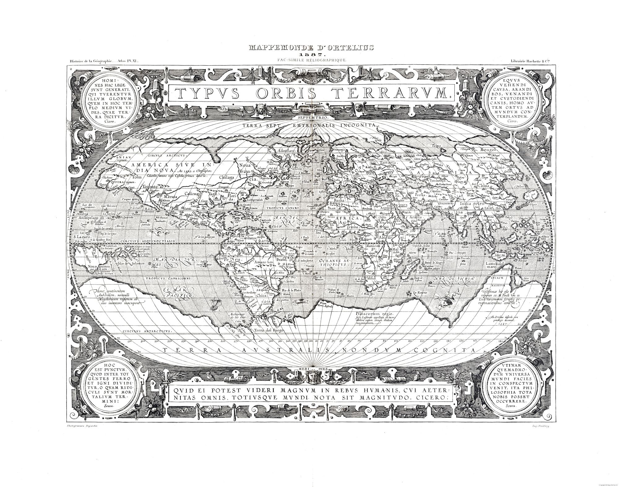 World Map Ortelius 1587 2924 X 23