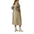thumbnail image 5 of Women's Waterproof Double-Breasted Trench Coat Classic Lapel Overcoat Slim Outerwear Coat, 5 of 5