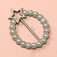 thumbnail image 2 of Clothes Corner Knotted Buckle Elegant Faux Pearl Round Love Heart T-shirt Scarf Clothing Corner Tie Clip, 2 of 8
