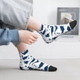 thumbnail image 2 of Fuzoiu Cute Cartoon Dinosaurs Print Adult Socks, Crew Moisture-wicking Socks, Unisex Cushion Crew Socks,Casual Sports Ankle Socks, 2 of 7