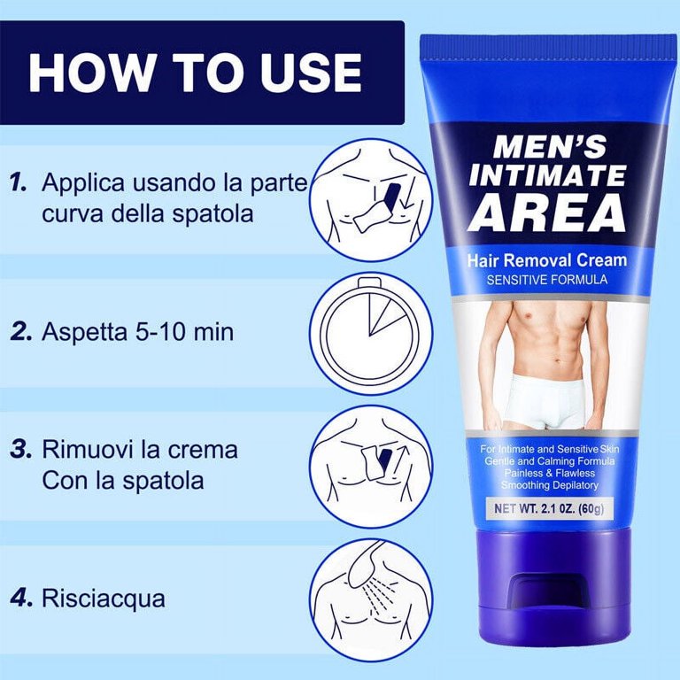 Pubic Hair Removal Cream for Men Intimate Private Part 60g