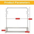 thumbnail image 6 of Clothes Rack, Double-Rod Clothing Rack, Garment Rack, For Boxes Shoes Boots Storage, Metal Frame, White, 6 of 8