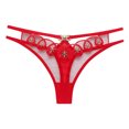 thumbnail image 4 of Jwputqe&nbsp;Thongs for Women,Thongs,Thong Panties,Breathable,Seamless,Solid,Low Waist,Polyester,Spandex ,Red,Free Size, 4 of 4