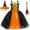 dress+hat+magic wand, variant on Girls Halloween Costume Witch Cosplay Party Tutu Dresses