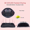 thumbnail image 3 of Lámpara UV para uñas, secador de uñas profesional automático UV LED de 180 W, 4 temporizadores (30/60/90/120 s), pantalla LCD grande, base extraíble, para esmalte semipermanente., 3 of 5