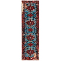 SAFAVIEH Vintage Hamadan Dania Oriental Runner Rug, Red/Light Blue, 2'3" x 12'