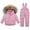 Pink, variant on Zwiiyzr 2024 Toddler Baby Boys Girls Hooded Puffer Down Jackets Kids Child Winter Warm Outfits Outerwear Coats Romper Snowsuits Sets 1-6 Years Black