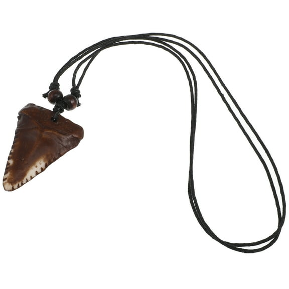 KONTONTY Cool Men's Shark Tooth Pendant Necklace, Stylish and Creative