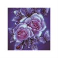 thumbnail image 1 of Kits de pintura de diamante rosa flor decoración de pared de diamante completo bordado punto de cruz artesanía, púrpura Noticed HA5459-04B, 1 of 6