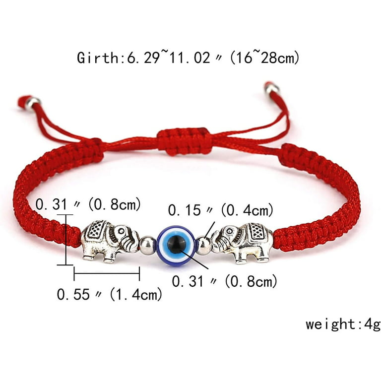 Handmade Evil Eye Bracelets Set with Card Black String Bracelet Kabbalah  Protection Luck Amulet for Women Men Family Friends Pack of 2