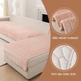 thumbnail image 2 of TOPCHANCES Soft Velvet Couch Covers, Non Slip Corner Sofa Cover Protector Mat, Pet Sofa Mat, 2-Piece Couch Covers Set for L Shape Sectional, Light Khaki, Size L, 2 of 9