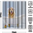 thumbnail image 5 of Sonernt Dog Shower Curtain, 72x72 Inches Polyester, Funny Animal Puppy Dogs Cute Bathroom Curtains Decor with 12 Hooks, 5 of 7