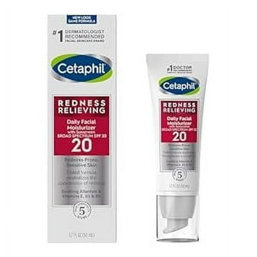CETAPHIL Redness Relieving Daily Facial Moisturizer SPF 20, 1.7 fl oz, Broad spectrum Sunscreen, Neutral Tint, For Redness-Prone Skin