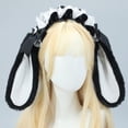 thumbnail image 6 of Jiibva Japanese Bowknot Plush Bunny Hair Hoop Ribbon Lace Lolita Rabbit Ears Headband Furry Cute Hair Bands Head Accessories, 6 of 7