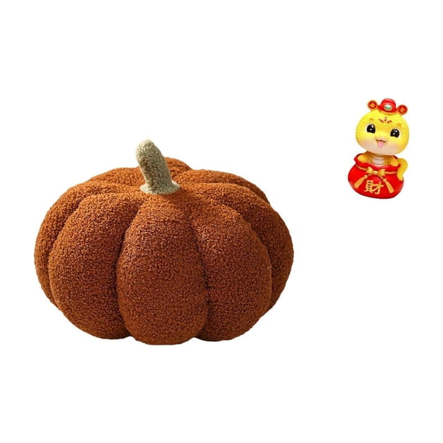 Almohadas de calabaza de Halloween,Almohadas de calabaza de Halloween Decoración del hogar Suave,Cojines de calabaza para Halloween,peluches,sofá,Estatua de serpiente china,Estatua de