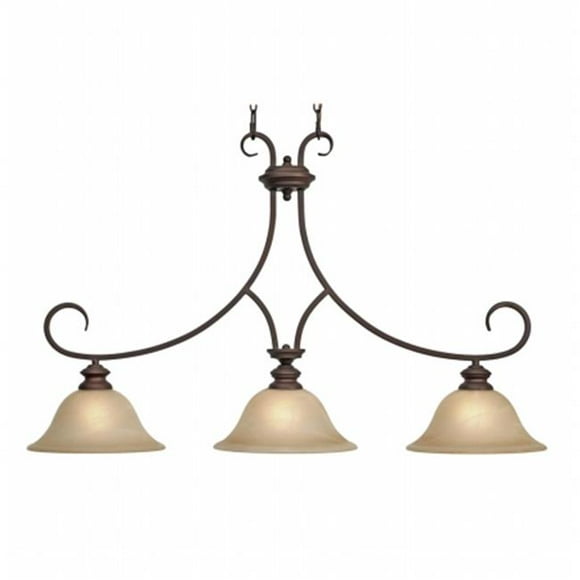 Golden Lighting 6005-10 PW Lancaster Linear Pendant, Rubbed Bronze