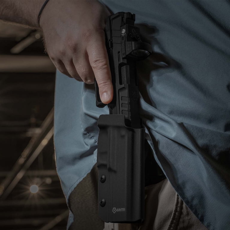 Outlaw Holsters OWB Holster - Right Hand, Matte Black, For Springfield Echelon, Optic Ready