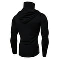 thumbnail image 2 of BXINGOHAI Hooded Sweatshirts With Mask For Men Solid Pullover Shirts Outdoor Casual Hoodies Tactical Fishing Sweatshirt Black,XL, 2 of 5