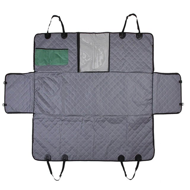 pitrice Pet Car Back Seat Covers Dog Carrier 54x58inch with Mesh Viewing Window