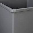 thumbnail image 5 of Square Waste Container, Open Top, Space Saving, 25 Gallons, Grey, Pack of 2, 5 of 5