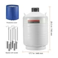thumbnail image 2 of KFFKFF Liquid Nitrogen Storage, 30L Aluminum Cryogenic Dewar, LN2 Container with Six Canisters & Shoulder Carry Bag, Ideal for Cosmetics, Semen Storage, Research, 2 of 9