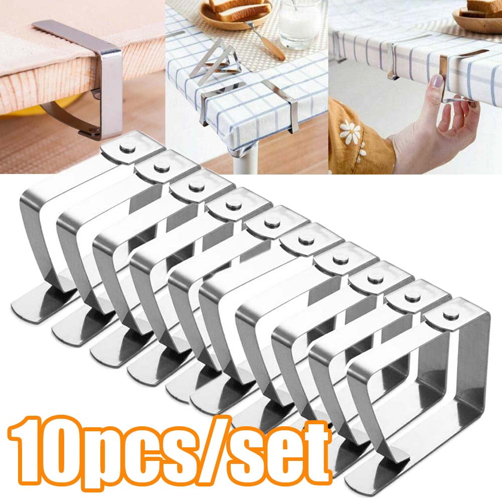 Travelwant 10Pcs Tablecloth Clips Stainless Steel Picnic Table Cover