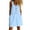 A-Blue869, variant on Front-Button Pocket Overall Dress for Women Sleeveless Daily Stroll Short Overall Dress
