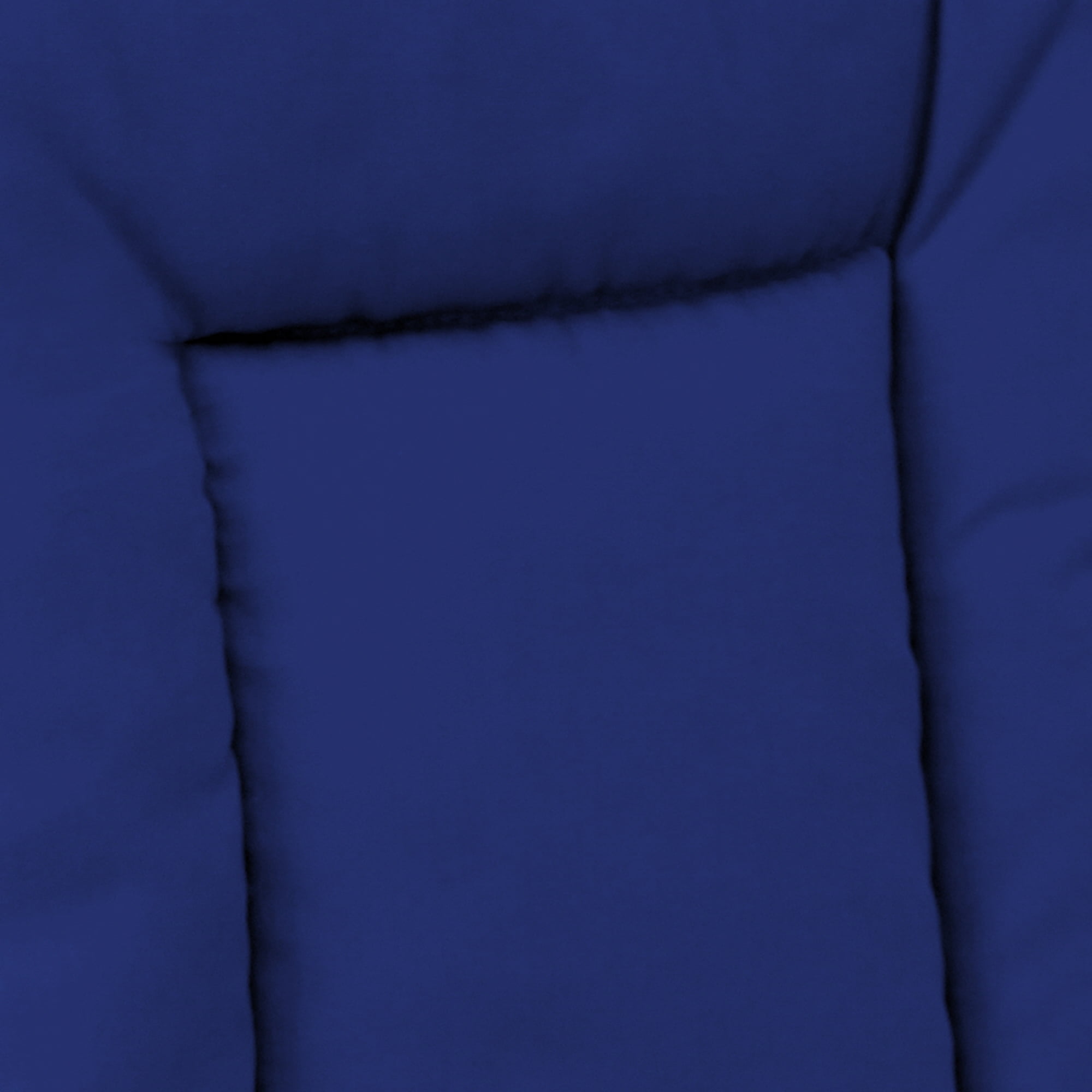 Jordan Manufacturing 38" x 21" Veranda Cobalt Blue Solid Rectangular Outdoor Wrought Iron Chair Cushion with Ties and Hanger Loop