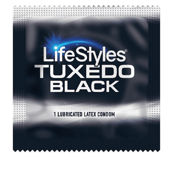 LifeStyles Tuxedo Male Lubricated Condom Bulk Pack of 50 Condoms