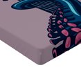 thumbnail image 2 of Ambesonne Octopus Fitted Sheet, Guitar Music, Twin XL Size, Lilac Blue, 2 of 3