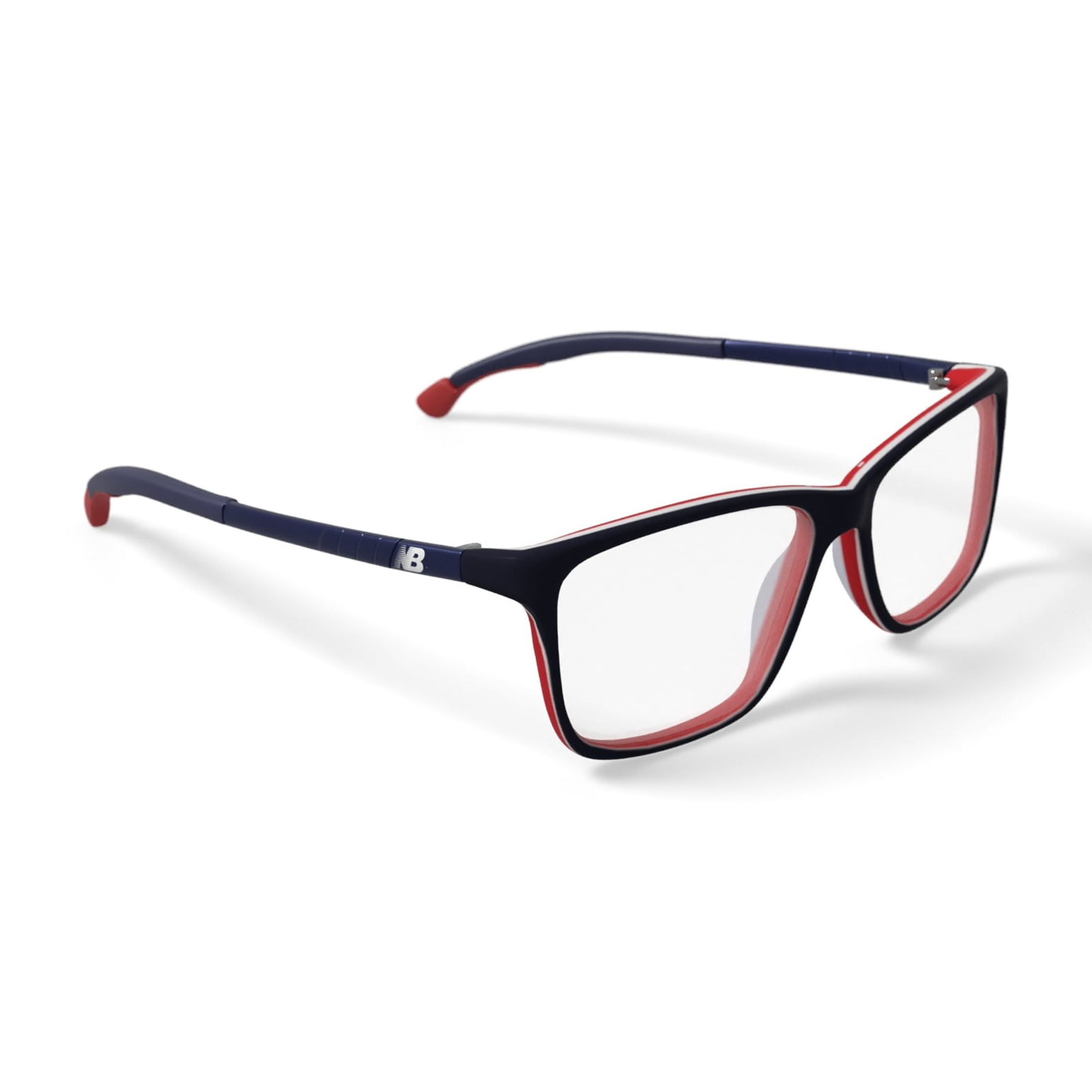 New Balance Youth NBK5066 Rectangular Prescription Eyeglasses with Case, Black/Red
