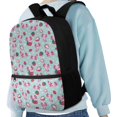 thumbnail image 4 of HUIACONG Pink Tiny Floral Pattern Kids Backpack for Teen Boys Large Capacity Water Resistant for Back to School Elementary High School Daily Travel, 4 of 6