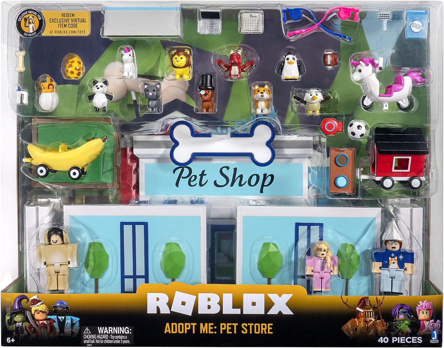 Roblox Celebrity Collection - Adopt Me: Pet Store Deluxe Playset [Includes  Exclusive Virtual Item] 