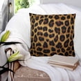 thumbnail image 3 of 24x24 Pillow Covers Set of 2, Leopard Throw Pillow Covers Decorative Couch Cushion Case, Brown Vintage Leopard Print Microfiber Square Pillowcases for Bedroom Car Living Room, 3 of 7