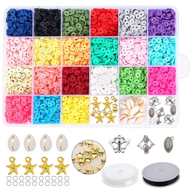 Juego de fabricación Sunnimix 24 rejillas de abalorios espaciadoras de arcilla polimérica