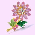 thumbnail image 2 of Pgeraug gifts for women Sunflower Sunflower Rhinestone Flower Brooch Fashion All Match Pin Buckle Female brooch brooch Pink, 2 of 3