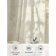 thumbnail image 6 of Sheer Curtains 72 inches Long, Orange Blue Pumpkin Eucalyptus Leaves Fall Thanksgiving Light Filtering Sheer Window Curtains Rod Pocket Voile Drapes for Bedroom Living Room, 52"W x 72"L 2 Panels, 6 of 7