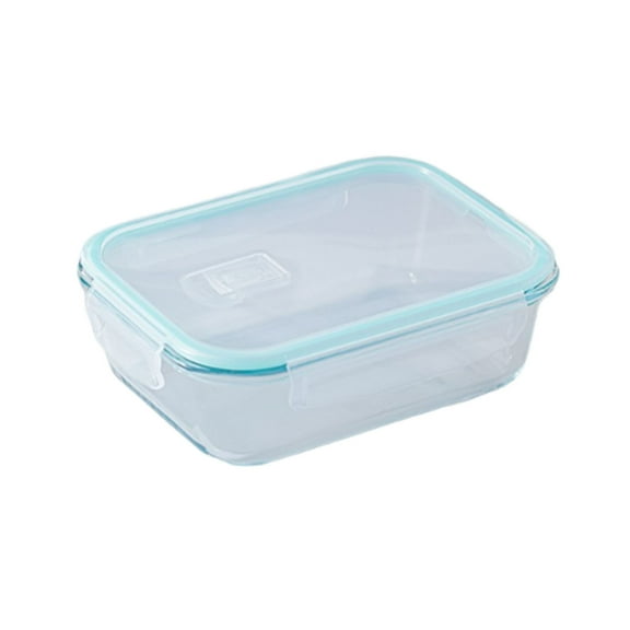 Tunhigl Microwave-Safe Glass Bento Box for Adults & Office Lunch Prep, Heated Meal Container with Fresh-Keeping Lid Blue
