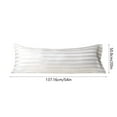 thumbnail image 3 of Honeeladyy Satin Body Pillow Cover Imitation Silk Body Pillow Pillowcase 1 Pack, Solid Color Stripe Silky Envelope Closure Large Long Pillow Cases, Gifts for Women Men(20x54 Inches, White), 3 of 6