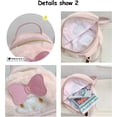 thumbnail image 5 of Linda mochila escolar de felpa para niña, mochila escolar de dibujos animados de animales Kawaii en 3D para niña, mochila escolar, suministros de conejo rosa JAMW Sencillez, 5 of 5