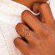 thumbnail image 3 of Diseño Doble Anillo Moda Anillo En Forma De Corazón Pareja Regalo Anillo Joyería Femenina, 3 of 7