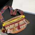 thumbnail image 3 of Traditional Fringe Woven Shoulder Bag, Ethnic Crossbody Waist Pack, Tribal Print Chest Bag, Women's Boho Handbag, Stylish Tribal Purse for Everyday Use, 3 of 6